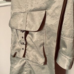 Express shiny pants with cargo pockets size0